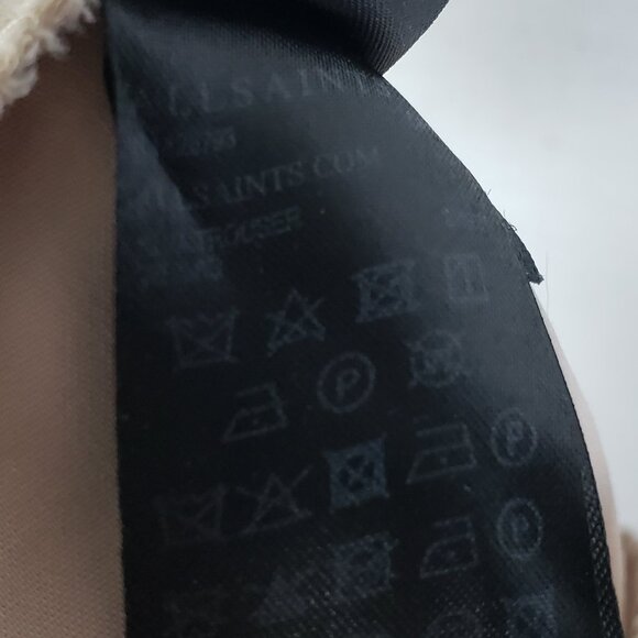 All Saints Alva Trousers Tapered Pant sz 4 Relaxed Blush Pink Ankle Crop Pockets - Picture 7 of 14